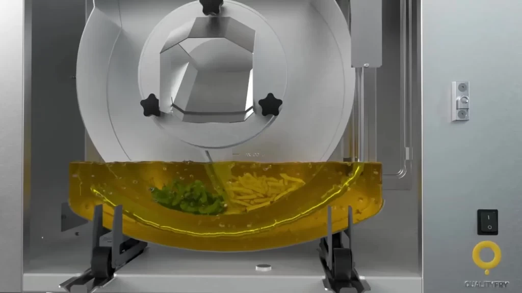 Cooks 2 products at a time, while keeping 4 on standby