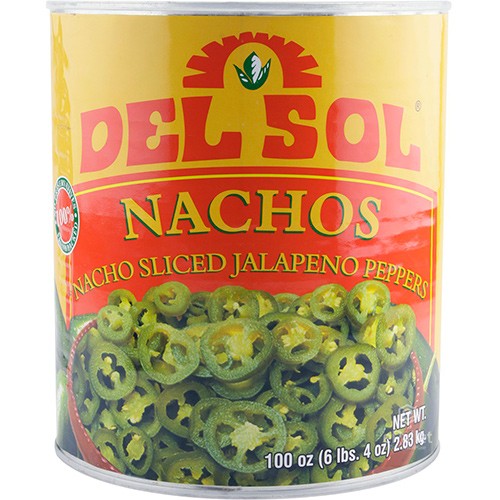 (6 Packs) Nacho Sliced Jalapeno Peppers -3Kg