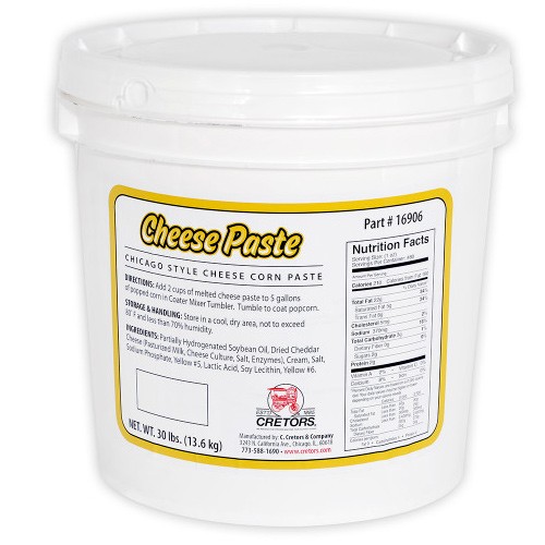 Yellow cheddar cheese popcorn paste -13.6Kg